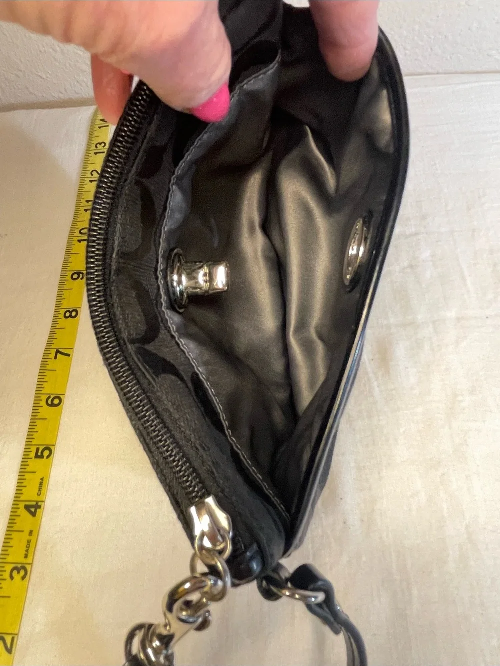 Coach Signature Jacquard Turnlock Pocket Wristlet